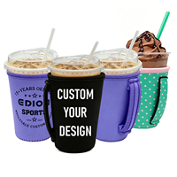Neopren-Kaffeebecher-Hülle, wiederverwendbarer Becherhalter, Becherüberzug, individueller Koozy, personalisiertes Logo, Hochzeits-Koozy, Stubby Cooler, Becher-Koozy mit Griff