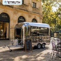 Camion de restauration mobile Wetruth avec équipement de cuisine complet, chariot de restaurant en acier inoxydable personnalisé pour les événements et la rue