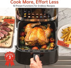 Hot Selling Visible Electric Cook Machine Without Oil Digital Air Fryer 1500W Household Small Kitchen Appliance - Product Image 2