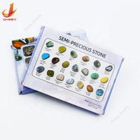 Lot en gros de pierres précieuses naturelles polies pour l'énergie et la guérison, ensemble de spécimens de pierres mélangées, produit pédagogique en cristal, coffret cadeau