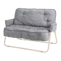 Chaise de camping pliante moderne d'extérieur pour deux personnes avec cadre en aluminium et housse en tissu Oxford, accessoires d'hiver doux, épais et chauds, vente en gros