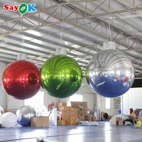 Grand kit de sphère de luxe réfléchissante de 80cm, noir, rose, argent, ornements, miroirs gonflables, ballons disco colorés