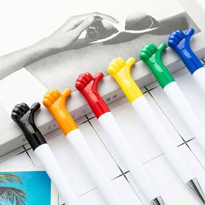 Custom Cartoon Hand Gesture Ballpoint Pen <b>Plastic</b> Portable Twist Thumb Pen Silk <b>Screen</b> Printed Personalized Logo Promotional - Product Image 3