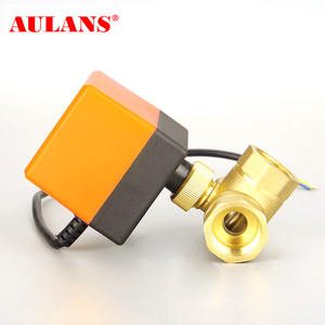 Válvula eléctrica de latón, válvula de bola eléctrica de tres vías, bobina de ventilador de aire acondicionado central de 1/2 pulgadas - Product Image 2