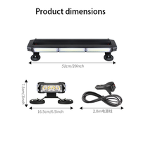 Haute puissance 3P LED barre lumineuse stroboscopique 12V 24V Double face clignotant lampe d'avertissement d'urgence Base magnétique pour voitures camions remorques