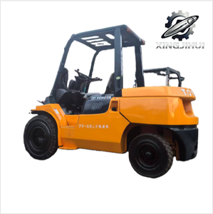 Chariot élévateur TOYOTA 7FD50 5 tonnes d'occasion, importé du Japon, moteur 1DZ-2, machine d'occasion, moteur à essence, avec déplacement latéral. - Product Image 1