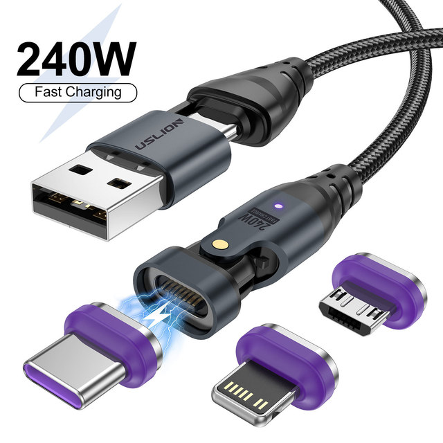 240W USB C Magnetic Charging Cable| 3-in-1 Magnet Phone Charger |Factory Direct PD100W