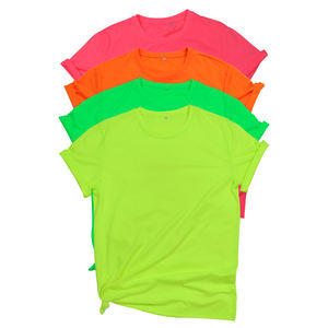 Maglietta da corsa notturna di colore brillante di sicurezza maglietta da <span class=keywords><strong>uomo</strong></span> pesante per bambini in cotone a sublimazione in bianco tinta unita - Product Image 6