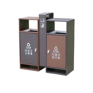 Shopping outdoor trash can garden street plastic big dustbin luxury rectangular classified garbage bin for corridor