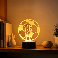 Creative Ins Atmosphere Veilleuse avec Logo Football Club Team Alimentation enfichable et Source de batterie
