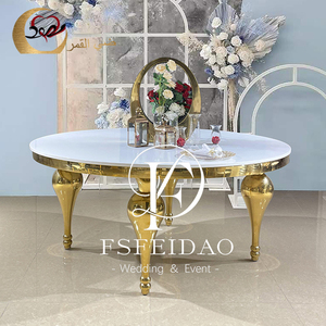 Party Supplies Stainless Steel Wedding <b>Used</b> Round Shaped Dining Table - Product Image 5