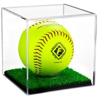 Cube de présentation carré en plexiglas transparent de 5 pouces pour balles de softball, étui de protection pour balles de tennis en acrylique