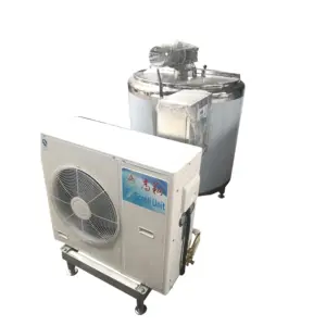 100l 500l 1000l food grade stainless steel milk cooling tank price with refrigeration unit