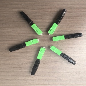 Conector Rápido SC/APC FTTH con Tapa Abatible de 55mm, Empalme en Frío Preincrustado, Monomodo, Grado Telecom para Cable de Bajada CATV - Product Image 1