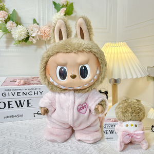 Labubu ตุ๊กตาผ้ากำมะหยี่ไวนิล38ซม. ดีไซน์แบบแอบสแตรกต์สำหรับตกแต่งบ้านสวนของขวัญวันครบรอบความเย็น - Product Image 2