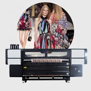 Machine d'impression numérique de tissu de feuille 1.9m, imprimante de Sublimation Textile avec 15 têtes d'impression i3200