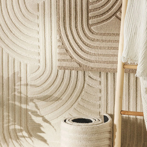 2025 Sang Trọng Cao Cấp Màu Rắn Sọc Thảm Phòng Khách Phòng Ngủ Lớn Hiện Đại Làm Bằng Tay Cho Tufting Súng Thảm - Product Image 1