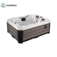 Bañera de Hidromasaje de Acrílico Moderna y Lujosa Sunrans SR808B para 3 Personas, Bañera de Hidromasaje con Sistema Plug and Play y Sistema Balboa