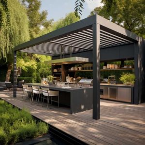 Cucina Esterna di Alta Gamma con Barbecue, Mobili da Cucina Moderni <span class=keywords><strong>in</strong></span> <span class=keywords><strong>Acciaio</strong></span> <span class=keywords><strong>Inox</strong></span> Pronti per il Montaggio, Set Completo con Griglia <span class=keywords><strong>BBQ</strong></span> - Product Image 5