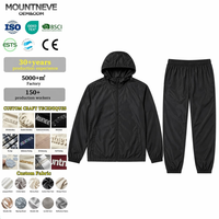 Ensemble de survêtement technique minimaliste léger à capuche coupe-vent pour homme – Respirant et hydrofuge pour l'entraînement et le jogging
