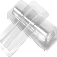 Blister en plastique rectangulaire PET pour pochettes de baume à lèvres DIY, porte-cartes cadeaux, porte-monnaie, pochettes à argent avec cartes de vœux faites à la main