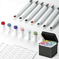 Marqueurs à alcool rechargeables Ohuhu, 320 couleurs, pointe biseautée et pointe fine - Double pointe, à base d'alcool, qualité supérieure, OEM ODM