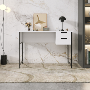 YQ FOREVER Home Office Modern <strong>Simple</strong> Small <strong>Study</strong> Writing PC Drawers Industrial Desktop Table <strong>Computer</strong> <strong>Desk</strong> - Product Image 4