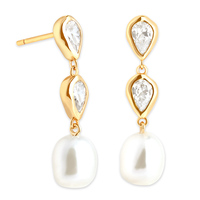 Gemnel bon prix charme haute qualité délicate personnalisée 925 argent Moissanite perle cristal goutte goujons boucle d'oreille