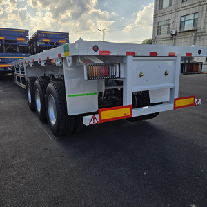 Semirremolque de Plataforma Plana de Acero de 3 Ejes, 20 pies/40 pies, 12.5x2.5x1.5m, con Capacidad de Carga de 1001-2000 kg, Origen Shandong - Product Image 2