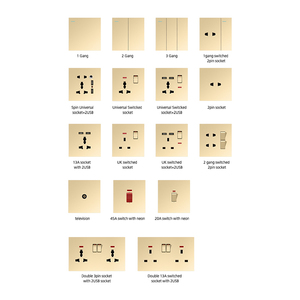 S1.2 BS/UK 1 gang 13A Switched ổ cắm 3 pin FM tuya clipsal thiết kế mới Dimmer tường chuyển đổi - Product Image 6