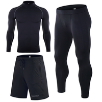 Ensembles de pantalons moulants personnalisés pour hommes à haute élasticité, respirants et à séchage rapide pour la course et l'entraînement en hiver