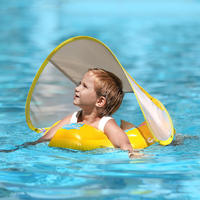 Nouveau prix usine, nouvelle version améliorée : Bouée de natation gonflable pour bébé avec auvent, ceinture de natation pour enfants, anneau de natation flottant