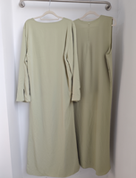 Abaya MERRACHI pour femme, ensemble deux pièces, abaya ouverte et robe intérieure, aspect élégant et luxueux, très demandée