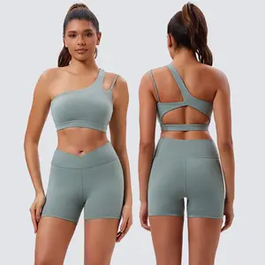 Yoga Short Sets Custom Activewear Wholesale Clothes Active Wear Women's Gym Wear Yoga Sets Fitness Workout Set For Women