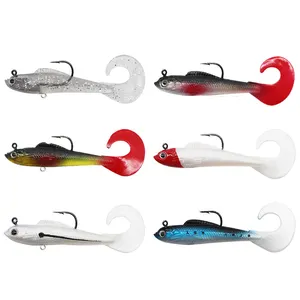 Großhandel Angel gerät Bionic Red Lead Angel köder Realistische Schwanz Kapuziner Soft Fishing Köder