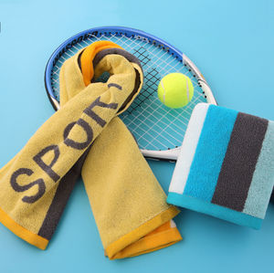 100% coton épais doux super absorbant impression recto verso <span class=keywords><strong>serviette</strong></span> de sport de gymnastique Jacquard personnalisée - Product Image 1