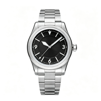 Montre mécanique automatique pour homme de 38 mm alimentée par un mouvement Miyota 9039, design classique avec fermoir micro-réglable, étanche