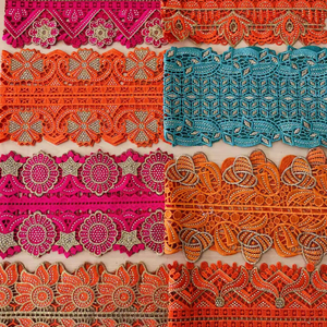 Nhiều Thiết Kế Hóa Chất Ren Hot Khoan Ren Quần Áo Thêu Vải Tuyn Vải Với Thạch Cho Sexy Phong Cách Quần Áo Phụ Kiện - Product Image 5