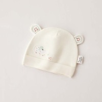 Bonnet en coton de classe A pour nouveau-né, doux, double couche, avec oreilles 3D brodées, coupe-vent, pour bébé de 0 à 3 mois