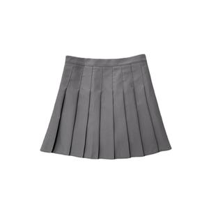 2025 nouveau Style femmes été gris taille haute plissé a-ligne jupe courte XS vente en gros JK demi-longueur jupe Bei Shiqing Polyester - Product Image 6