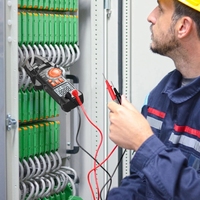 Penjepit Meter Elektronik AC DC Watt, Penjepit Meter Digital Multimeter Tampilan LCD