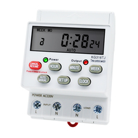 Mini programmateur numérique hebdomadaire 7 jours 220V/230V 50/60Hz pour éclairage, courant nominal 16-30A, 10 000 cycles