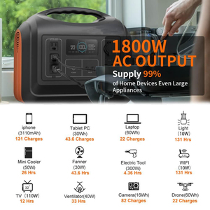 Wholesale Powerstation Lifepo4 Battery Portable Power Station 2000w Charge Generator 1800w off Grid Solar System Complete - Product Image 3
