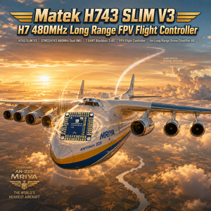 Matek H743 SLIM <span class=keywords><strong>V3</strong></span> FC STM32H743VIT6 กล่องพลาสติกและโลหะสีดำ 2-8S F7 ตัวควบคุมการบิน 480MHz Dual IMU 7 UART สำหรับโดรน FPV - Product Image 1