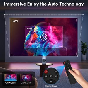 Portable <b>Mini</b> Projector 720P Built-In <b>Speakers</b> Home Theater Use White And Black - Product Image 3