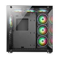 AntarcChill Computer Cabinet Gaming Box Pc Parts ATX Pc Case RGB Desktop Plastic Raspberry 3 Computer Case Stock