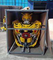 Statues de robot animatroniques grandeur nature personnalisées Nanchi Offre Spéciale grandes lumières laser LED Statues de robot avec mouvement et sons