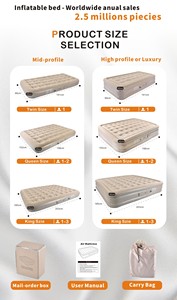 Materasso ad Aria Durevole Pieghevole Moderno Misura Matrimoniale con Logo Personalizzabile, Pompa Integrata, Letto Gonfiabile Portatile per Campeggio, Esterno, Casa e Parco - Product Image 5