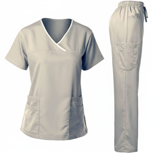 Uniformes médicaux de nouveau Style ensembles de gommage d'hôpital pour femmes et hommes uniformes d'infirmière en tissu tissé Fit gommages - Product Image 1