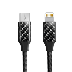 Câble de données de charge rapide <span class=keywords><strong>USB</strong></span> Type-C 5A de haute qualité OEM coloré en fibre de carbone bleue tressée en nylon pour <span class=keywords><strong>iPhone</strong></span> - Product Image 5